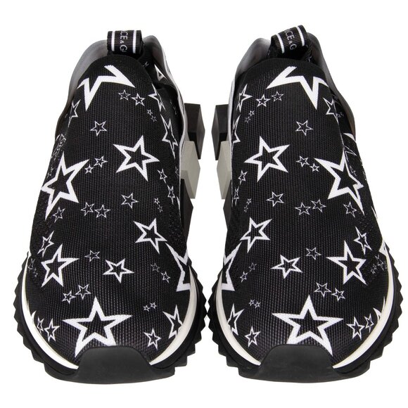 Dolce & Gabbana - Low-Top Logo Star Stretch Sneaker SORRENTO Black White EUR 38, - Picture 2 of 5